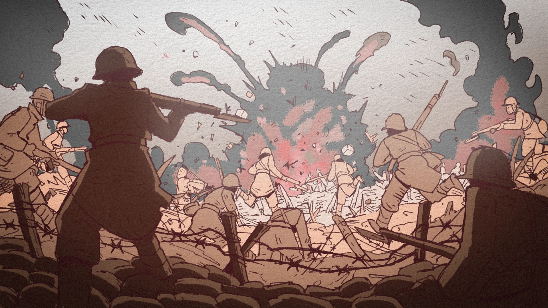 Illustration terribles affrontements 